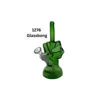 Bong Fuck You Green Glass 22cm